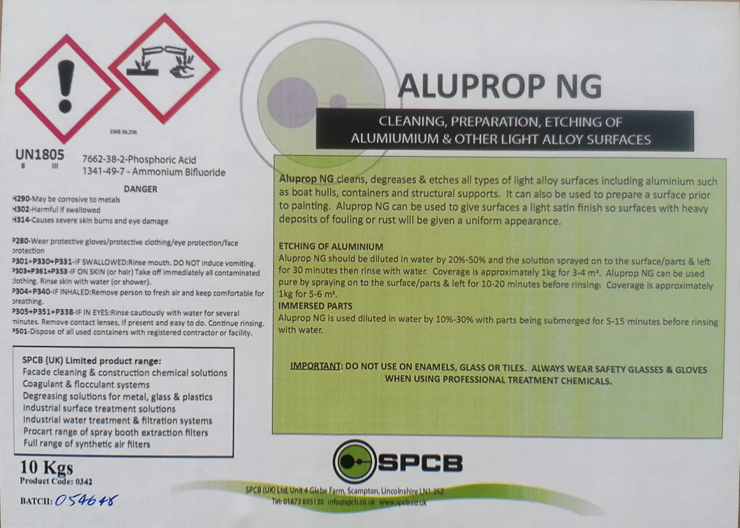 Aluprop NG label